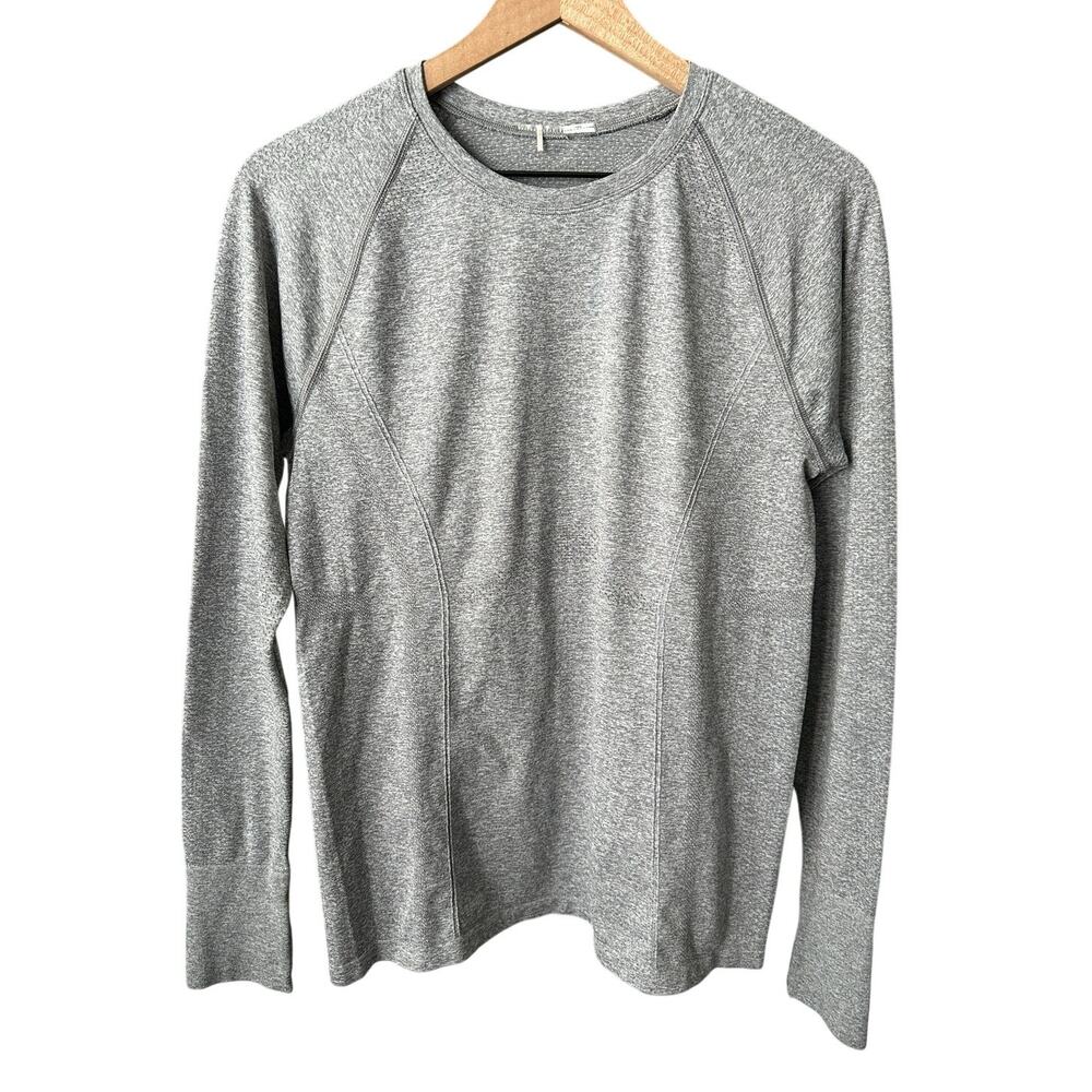 CALIA Women's Seamless Long Sleeve Tee Grey Large 18in Pit to Pit